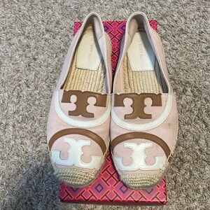 Tory Burch Poppy Espadrille size 8 in shell pink
